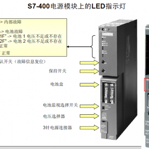 S7-400PLC电源模块LED指示灯含义，如何换电池